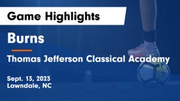 Burns  vs Thomas Jefferson Classical Academy Game Highlights - Sept. 13, 2023