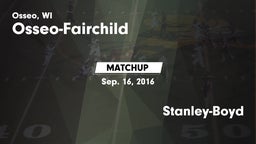Matchup: Osseo-Fairchild vs. Stanley-Boyd 2016