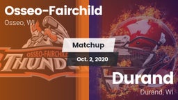 Matchup: Osseo-Fairchild vs. Durand  2020
