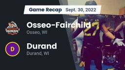 Recap: Osseo-Fairchild  vs. Durand  2022