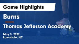 Burns  vs Thomas Jefferson Academy  Game Highlights - May 5, 2022