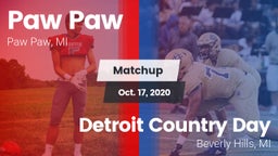 Matchup: Paw Paw vs. Detroit Country Day  2020