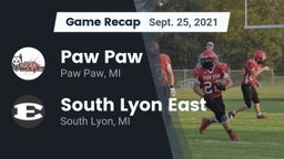 Recap: Paw Paw  vs. South Lyon East  2021