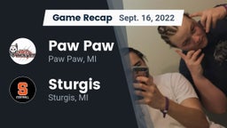 Recap: Paw Paw  vs. Sturgis  2022