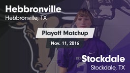 Matchup: Hebbronville vs. Stockdale  2016