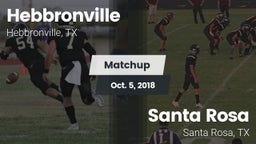 Matchup: Hebbronville vs. Santa Rosa  2018