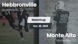 Matchup: Hebbronville vs. Monte Alto  2018