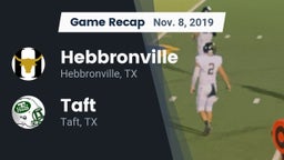 Recap: Hebbronville  vs. Taft  2019