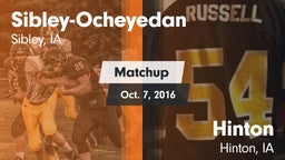 Matchup: Sibley-Ocheyedan vs. Hinton  2016
