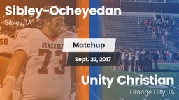 Matchup: Sibley-Ocheyedan vs. Unity Christian  2017
