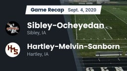 Recap: Sibley-Ocheyedan vs. Hartley-Melvin-Sanborn  2020