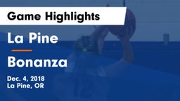 La Pine  vs Bonanza Game Highlights - Dec. 4, 2018