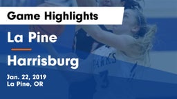 La Pine  vs Harrisburg  Game Highlights - Jan. 22, 2019