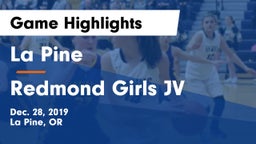 La Pine  vs Redmond  Girls JV Game Highlights - Dec. 28, 2019
