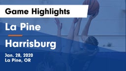 La Pine  vs Harrisburg  Game Highlights - Jan. 28, 2020