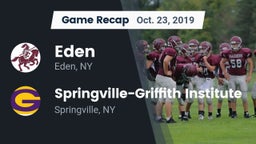 Recap: Eden  vs. Springville-Griffith Institute  2019