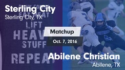 Matchup: Sterling City vs. Abilene Christian  2016