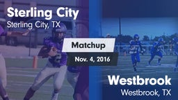 Matchup: Sterling City vs. Westbrook  2016