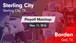 Matchup: Sterling City vs. Borden  2016