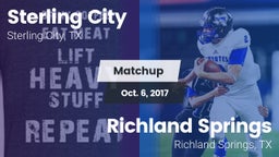 Matchup: Sterling City vs. Richland Springs  2017