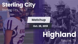 Matchup: Sterling City vs. Highland  2018