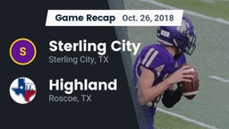 Recap: Sterling City  vs. Highland  2018