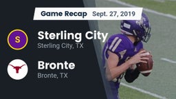 Recap: Sterling City  vs. Bronte  2019