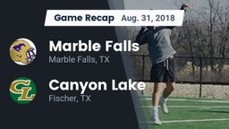 Recap: Marble Falls  vs. Canyon Lake  2018