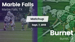 Matchup: Marble Falls vs. Burnet  2018