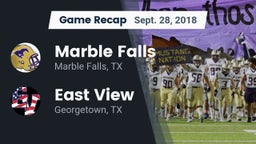 Recap: Marble Falls  vs. East View  2018