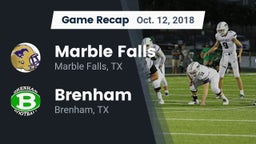 Recap: Marble Falls  vs. Brenham  2018