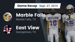 Recap: Marble Falls  vs. East View  2019