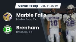 Recap: Marble Falls  vs. Brenham  2019