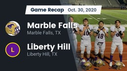Recap: Marble Falls  vs. Liberty Hill  2020