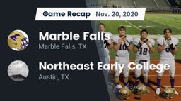 Recap: Marble Falls  vs. Northeast Early College  2020