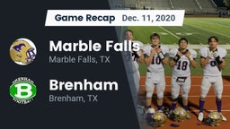 Recap: Marble Falls  vs. Brenham  2020