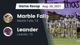 Recap: Marble Falls  vs. Leander  2021