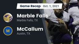 Recap: Marble Falls  vs. McCallum  2021
