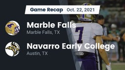 Recap: Marble Falls  vs. Navarro Early College  2021