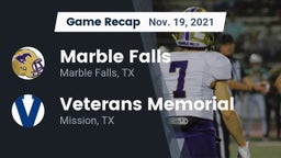 Recap: Marble Falls  vs. Veterans Memorial  2021