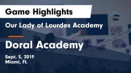Our Lady of Lourdes Academy vs Doral Academy  Game Highlights - Sept. 5, 2019