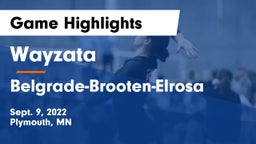 Wayzata  vs Belgrade-Brooten-Elrosa  Game Highlights - Sept. 9, 2022