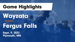 Wayzata  vs Fergus Falls  Game Highlights - Sept. 9, 2022