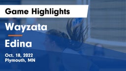 Wayzata  vs Edina  Game Highlights - Oct. 18, 2022