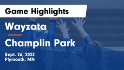 Wayzata  vs Champlin Park  Game Highlights - Sept. 26, 2023