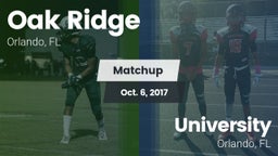 Matchup: Oak Ridge vs. University  2017