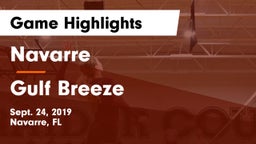 Navarre  vs Gulf Breeze  Game Highlights - Sept. 24, 2019