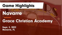 Navarre  vs Grace Christian Academy Game Highlights - Sept. 3, 2022