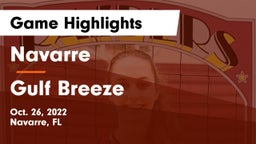 Navarre  vs Gulf Breeze  Game Highlights - Oct. 26, 2022