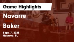 Navarre  vs Baker  Game Highlights - Sept. 7, 2023